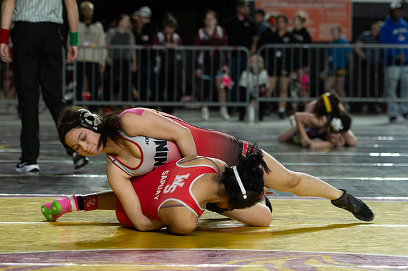 Maleah Chacon (Tenino) defeated Feather Martinez (White Swan)-148